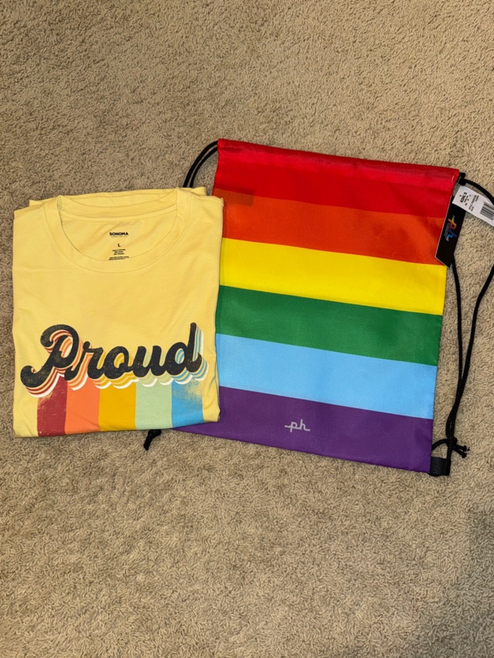 Sonoma Yellow Proud Tee & String Bag